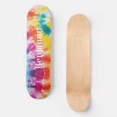 Farbige Regenbogen-Gefärbte Krawatte Individuelle  Skateboard (Vorderseite)