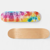 Farbige Regenbogen-Gefärbte Krawatte Individuelle Skateboard (Horizontal)