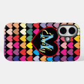 Farbige Regenbogen-Herzen Personalisiert Case-Mate iPhone Hülle (Rückseite (Horizontal))