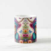 Farbige Regenbogen Highland-Kuh Kaffeetasse (Mittel)