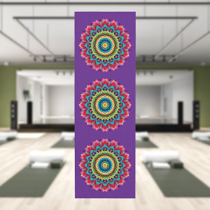 Farbige Regenbogen-Mandala-Yogamatte Yogamatte