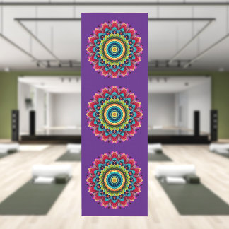 Farbige Regenbogen-Mandala-Yogamatte Yogamatte