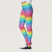 Farbige Regenbogen-Mermaid-Waagen für Leggings (Links)