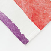 Farbige Regenbogen-Monogramm-Aquarellschrift Fleecedecke (Ecke)
