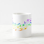 Farbige Regenbogen-Musiknoten, LGBTQ, Gay Pride Kaffeetasse (Mittel)
