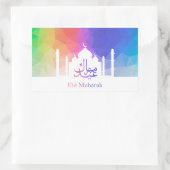 Farbige Regenbogen-Polygonal-Eid-Moschee - Aufkleb Rechteckiger Aufkleber (Tasche)
