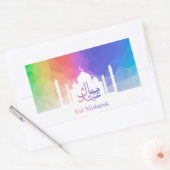Farbige Regenbogen-Polygonal-Eid-Moschee - Aufkleb Rechteckiger Aufkleber (Umschlag)