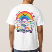Farbige Regenbogen Positivität & Vielfalt T-Shirt (Rückseite)