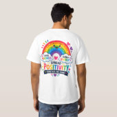 Farbige Regenbogen Positivität & Vielfalt T-Shirt (Schwarz voll)