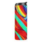 Farbige Regenbogen-Wirbel 1108 Thermosbecher (Nach links gedreht)