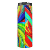 Farbige Regenbogen-Wirbel 1108 Thermosbecher (Rückseite)