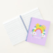 Farbige Regenbogenästhetik Notizblock (Innenseite)