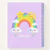 Farbige Regenbogenästhetik Notizblock (Rückseite)