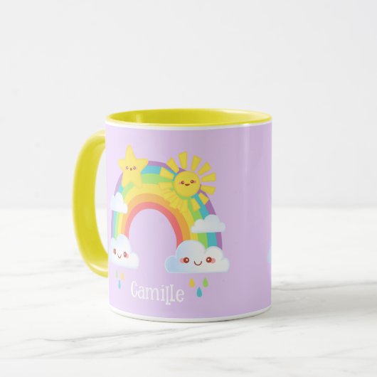 Farbige Regenbogenästhetik Tasse (Vorderseite Links)