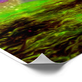 Farbige Regenbogenbäume Enchanted Forest  Poster (Ecke)