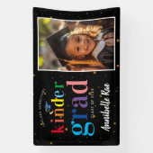 Farbige Regenbogenbriefe | Kinder Graduate Foto Banner (Vertikal)