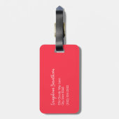 Farbige Regenbogendots Personalisiertes Monogramm Gepäckanhänger (Rückseite vertikal)