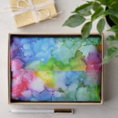 Farbige Regenbogenfarben Gefärbte Krawatte Tinte Seidenpapier (Geschenk)