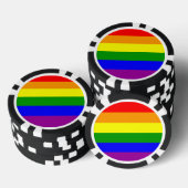 Farbige Regenbogenflagge Pokerchips (Stapel)