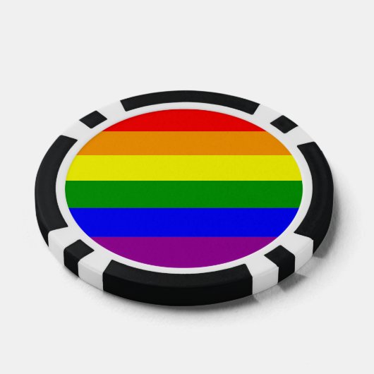 Farbige Regenbogenflagge Pokerchips (Einzeln)