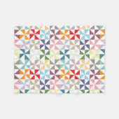 Farbige Regenbogengeometrie Pinwheels Fleecedecke (Vorderseite (Horizontal))