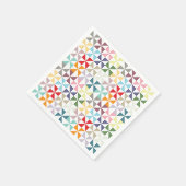 Farbige Regenbogengeometrie Pinwheels Serviette (Ecke)
