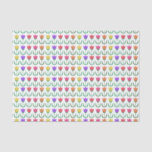 Farbige Regenbogenhauben, Frühlingsblumen Seidenpapier