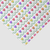 Farbige Regenbogenhauben, Frühlingsblumen Seidenpapier (Ausschnitt)