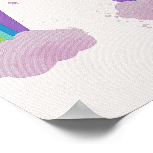 Farbige Regenbogenkids Room Poster Kinderzimmer dr (Ecke)