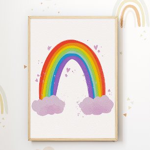 Farbige Regenbogenkids Room Poster Kinderzimmer dr