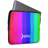 Farbige Regenbogenlinien Laptopschutzhülle (Vorne Rechts)