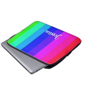 Farbige Regenbogenlinien Laptopschutzhülle (Vorne Knopf)