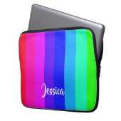 Farbige Regenbogenlinien Laptopschutzhülle (Vorderseite Links)