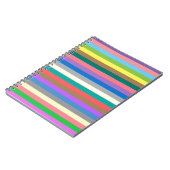 Farbige Regenbogenlinien Notizblock (Linke Seite)