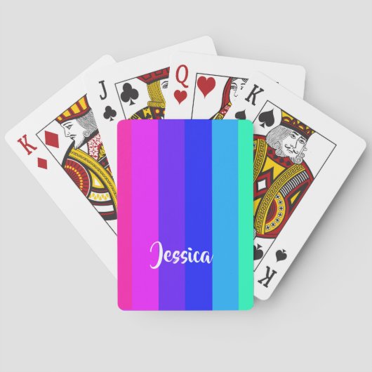 Farbige Regenbogenlinien Spielkarten (Rückseite)