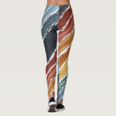 Farbige Regenbogenmalerei Vintag Leggings (Rückseite)