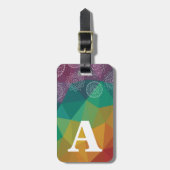 Farbige Regenbogenmandala personalisierte Gepäckma Gepäckanhänger (Vorderseite vertikal)