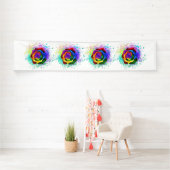 Farbige Regenbogenrose Banner (Insitu)