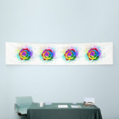Farbige Regenbogenrose Banner (Messeveranstaltung)