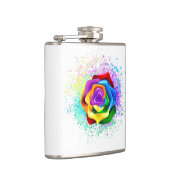 Farbige Regenbogenrose Flachmann (Rechts)