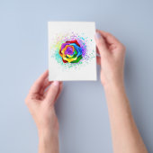 Farbige Regenbogenrose Flyer (Gruppe)