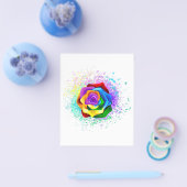 Farbige Regenbogenrose Flyer (Einzeln)