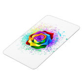 Farbige Regenbogenrose Magnet (Linke Seite)
