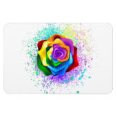 Farbige Regenbogenrose Magnet (Horizontal)