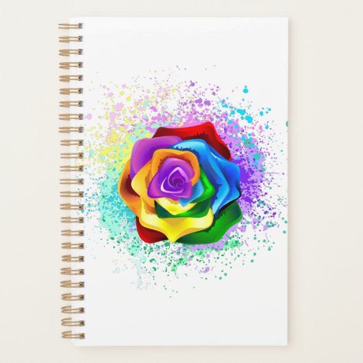 Farbige Regenbogenrose Planer (Vorderseite)