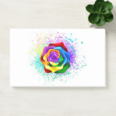 Farbige Regenbogenrose Post-it Klebezettel (Büro)