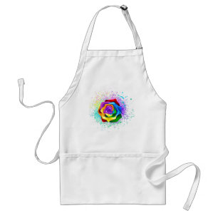 Farbige Regenbogenrose Schürze