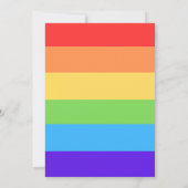 Farbige Regenbogenstreifen Einladung (Rückseite)