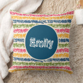 Farbige Regenbogenstreifen Kids Kinderzimmer Kissen (Decke)