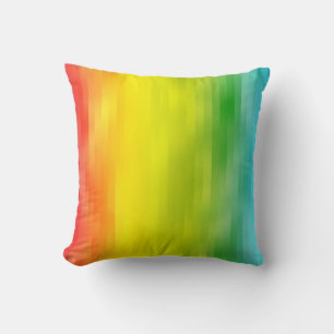 Farbige Regenbogenstreifen Kissen